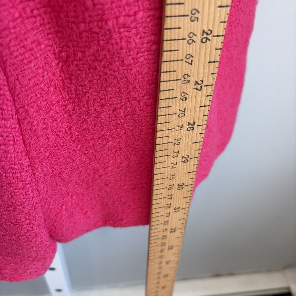 ZARA Fuchsia Tweed Textured Romper Playsuit Size M B21 - Picture 7 of 10